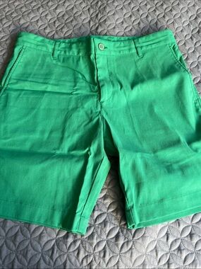 Outlier Men's Flat Front Shorts in Emerald Green